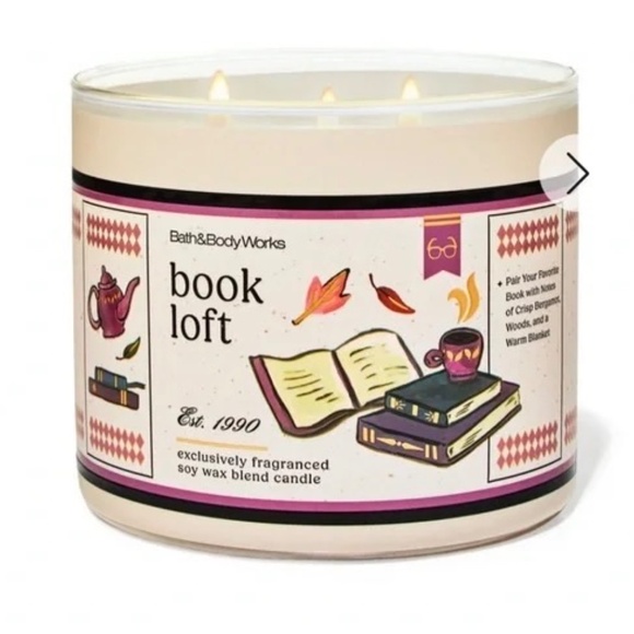 BOOK LOFT 3 Wick Candle - Picture 2 of 6